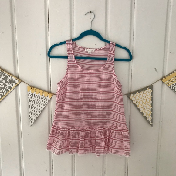 Beach Lunch Lounge Tops - Beach Lunch Lounge Stripe Peplum Tank Top